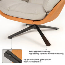 Todd Swivel Armchair With Upgraded Base Legs - Durable and Strong With Floor-Protecting Plastic Glides.
