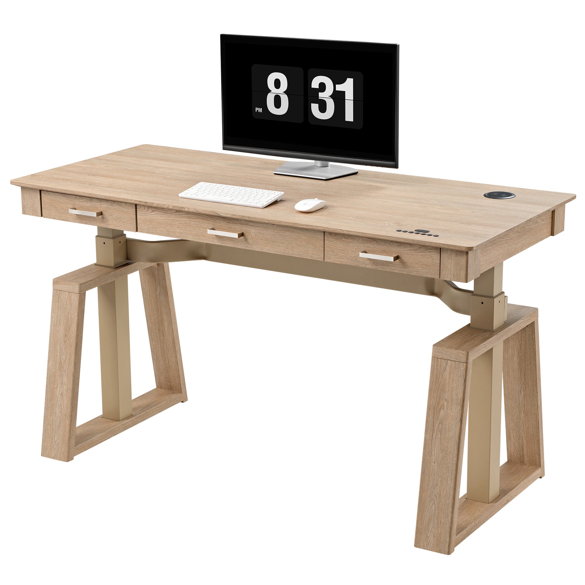 Eureka 60'' Excuetive Standing Desk with Three Drawers for Home Office