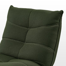 Close-Up of Green Techno 3D Fabric On Linx Power Glider Recliner Backrest, Highlighting Design and Material.