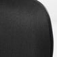 Close-up of a black chair with a textured surface.green, fabric