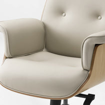 Mathias Leather Executive Chair with Ottoman