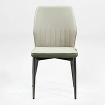 Ember, Upholstered Dining Side Chair Set of 2, Gray & Bottle Green