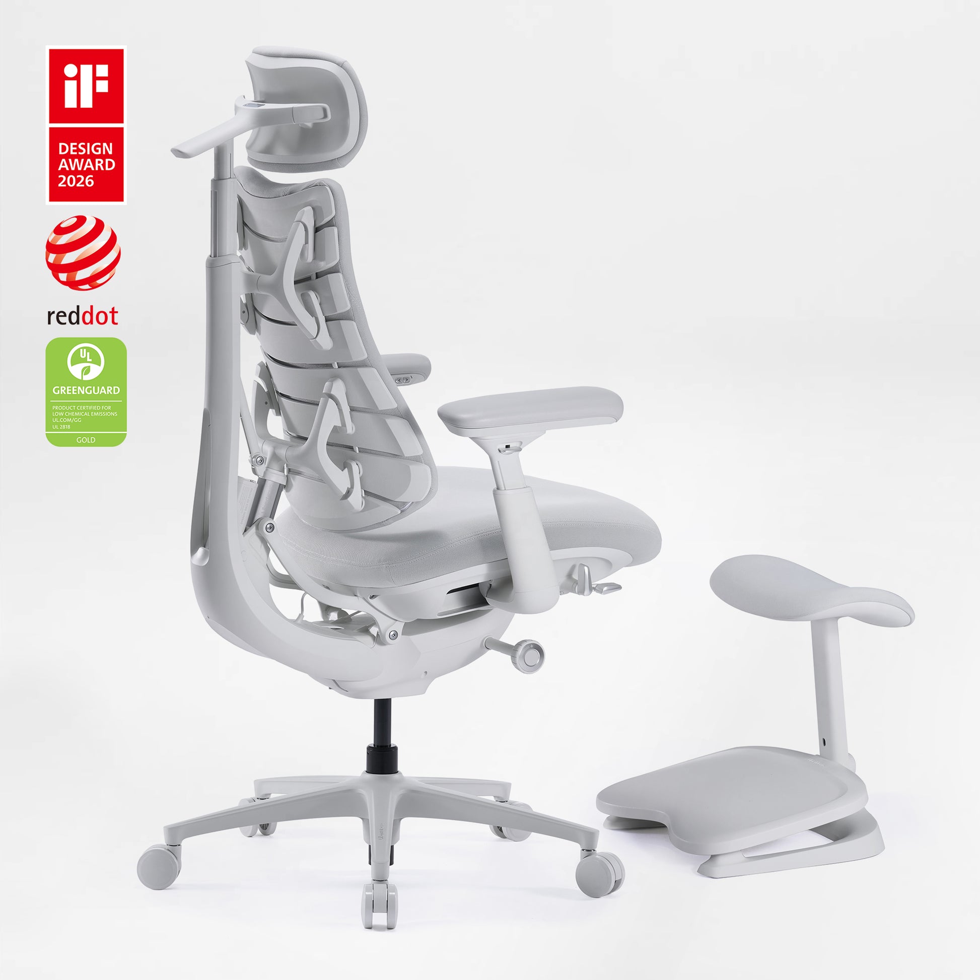 Eureka Ergonomic LiberNovo Omni Pro white office chair