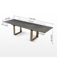 Savoy, 78"-118" Extendable Dining Table with Sintered Stone, Black