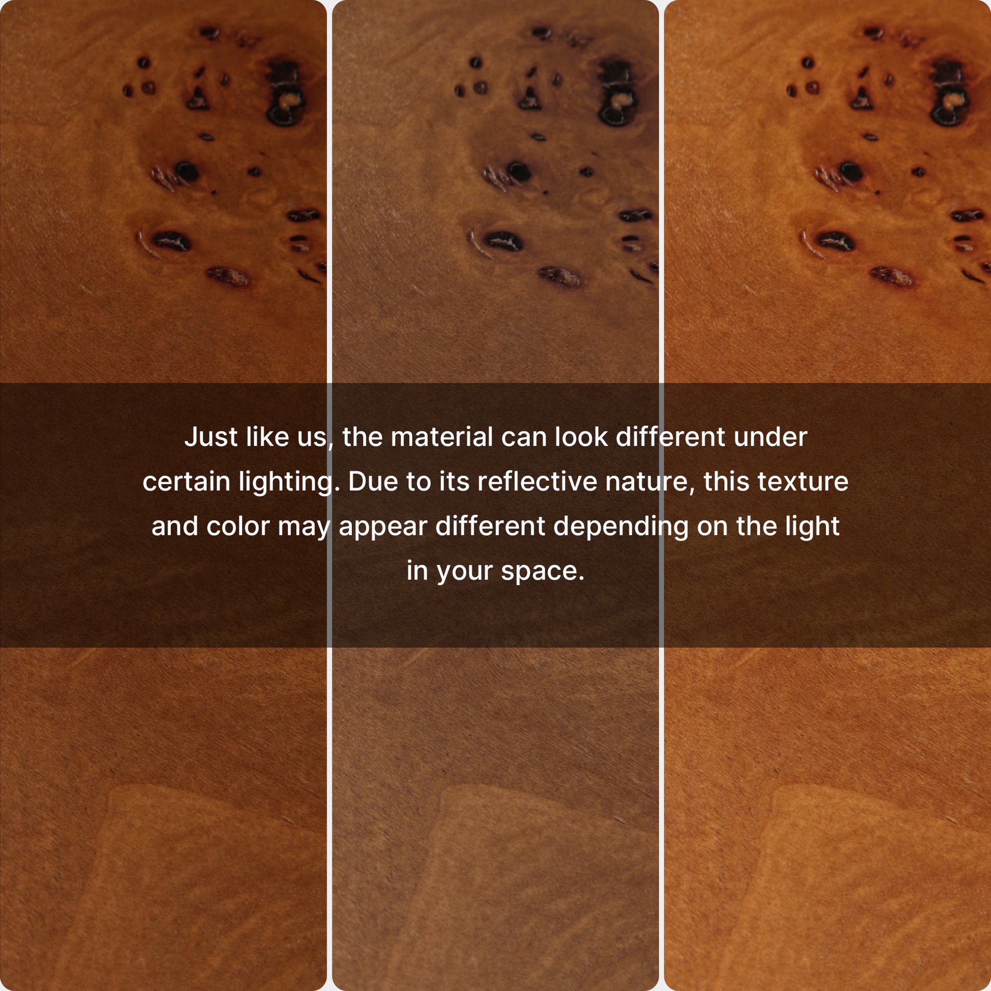 43" Round Coffee Table Set of 2 Brown veneer craftsmanship and Texture color change