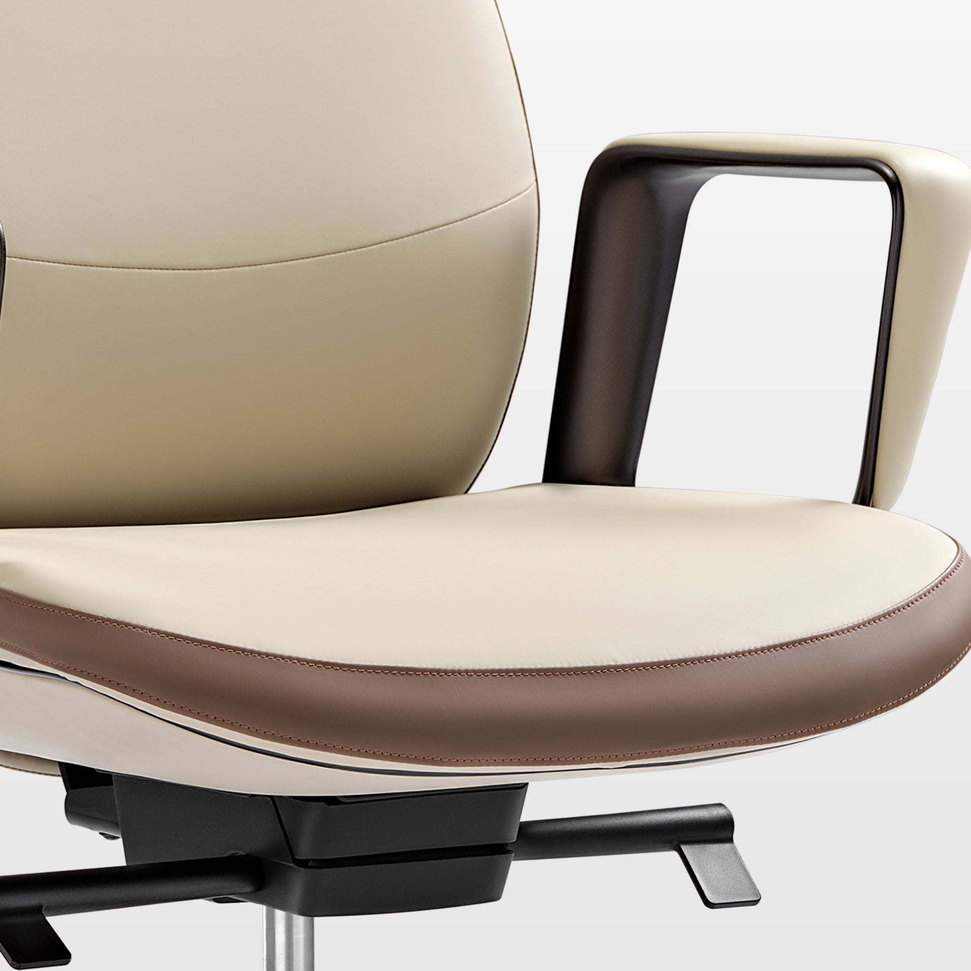 Serene Alto Executive Office Chair Silicone Leather and Soft Fabric