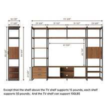 Sonoma Modern Tv Stand Dimensions With Shelves and Storage Cabinet. Supports Up to 100Lbs On Tv Shelf.