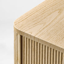 Eureka Ergonomic Aurelia Fluted File Cabinet, Rounded Corner Modern File Cabinet Design Detail