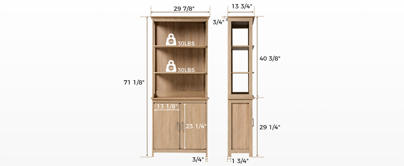 Ark EL shelving product dimensions