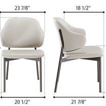 Noble, Upholstered Dining Side Chairs Set of 2, Gray