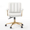 Adena Velvet Office Chair - White