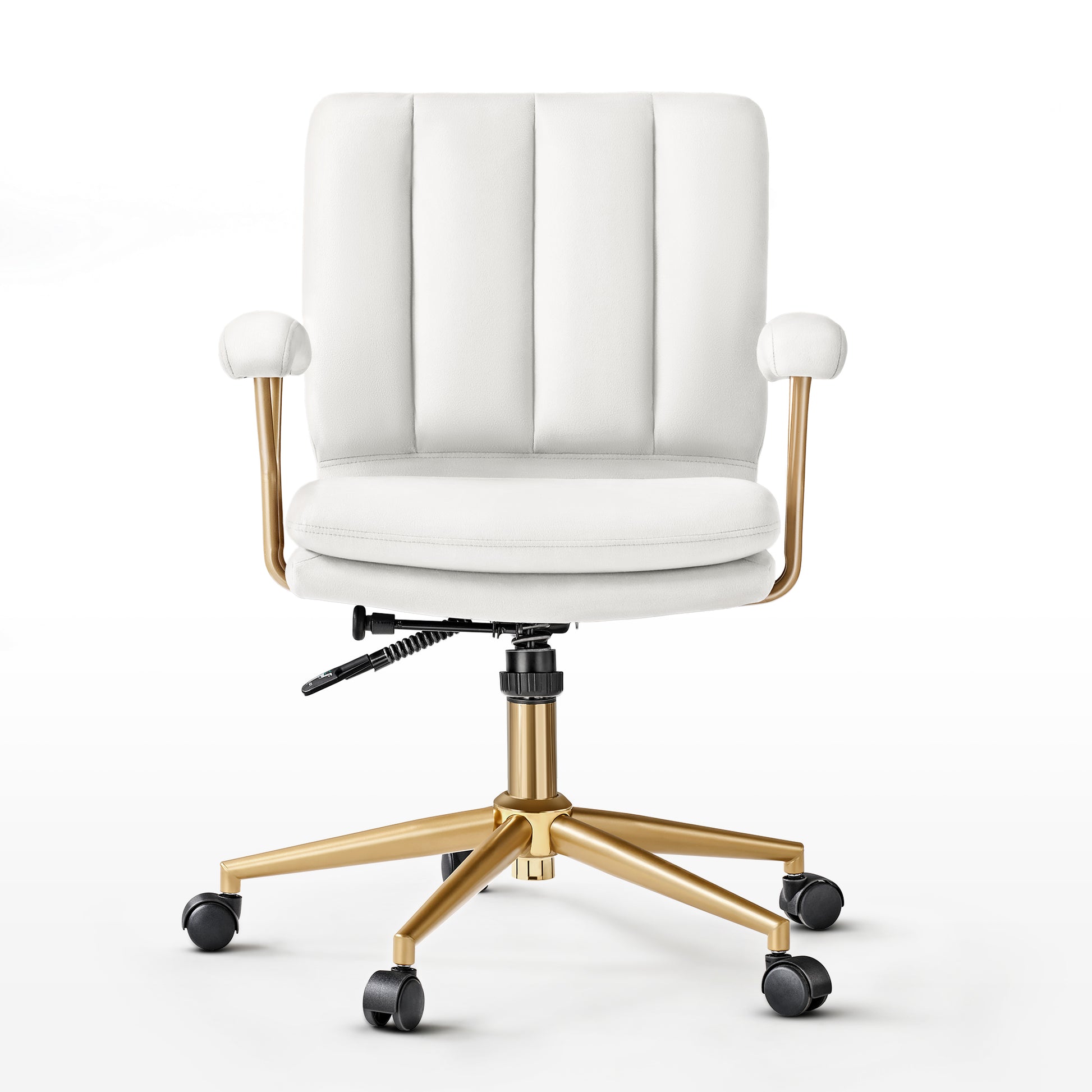 Eureka Ergonomic Adena Velvet Office Chair, White