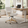 Adena Velvet Office Chair - White