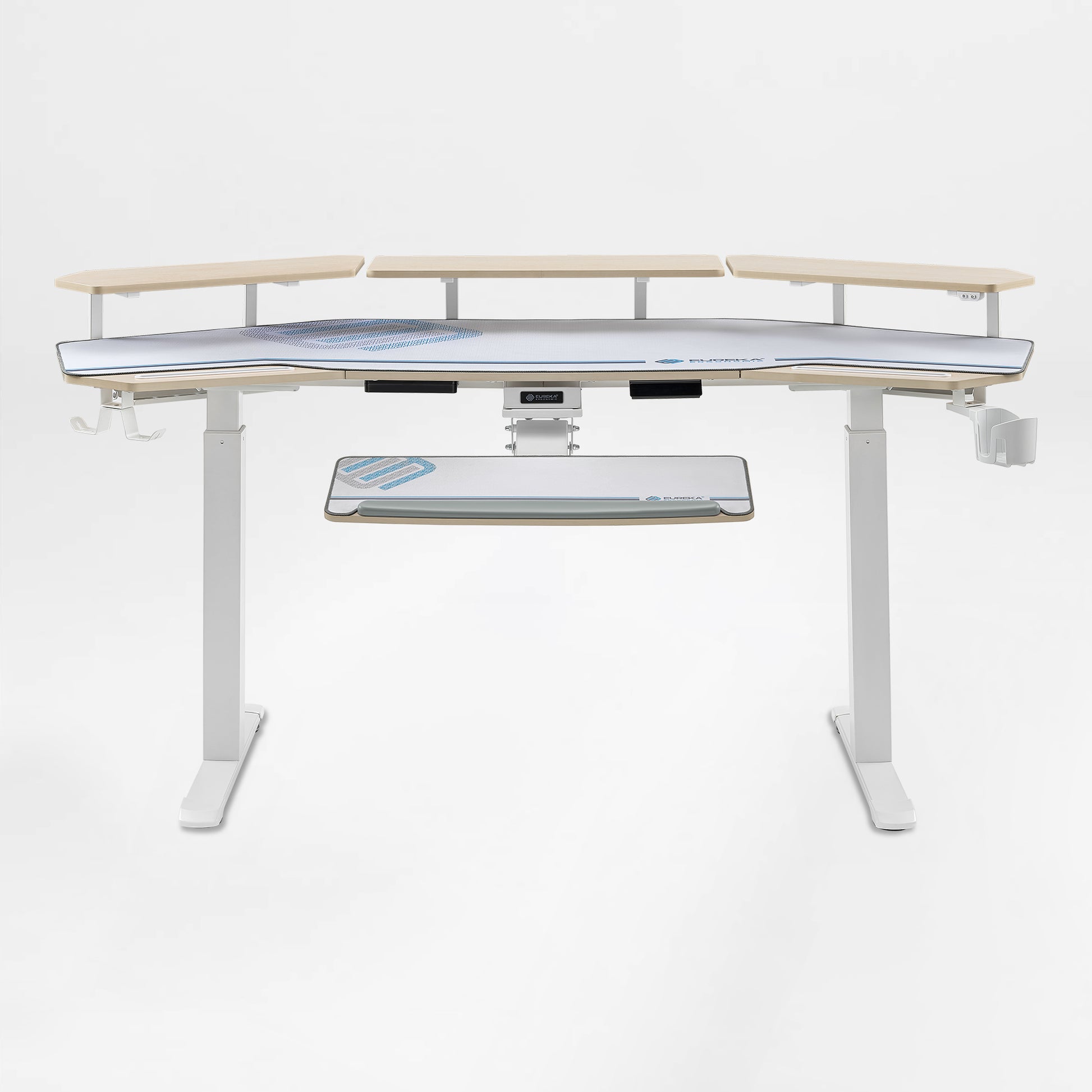 Eureka Ergonomic Aero Pro Wing-Shaped Desk product showcase side angle