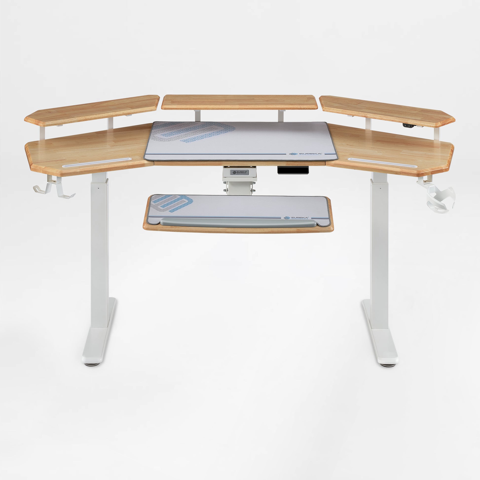 Eureka Ergonomic Aero Pro Wing-Shaped Desk product showcase side angle