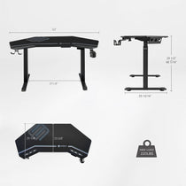 Aero Pro Wing Shaped Standing Desk (63"x23")