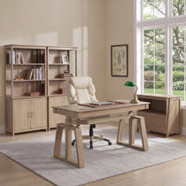 Executive Office Set：Ark EL Standing Desk, Chair & Storage