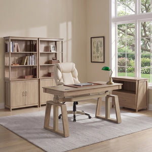 Executive Office Set：Ark EL Standing Desk, Chair & Storage