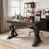 Executive Office Set: Ark X Standing Desk & Executive Office Chair - Black & Brown