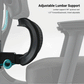 Axion Ergonomic Hybrid Chair Adjustable Lumbar Support, 3-Level Adjustment, Black Mesh.