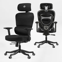 Axion ergonomic hybrid chair gray fabric