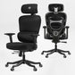 Axion ergonomic hybrid chair gray fabric