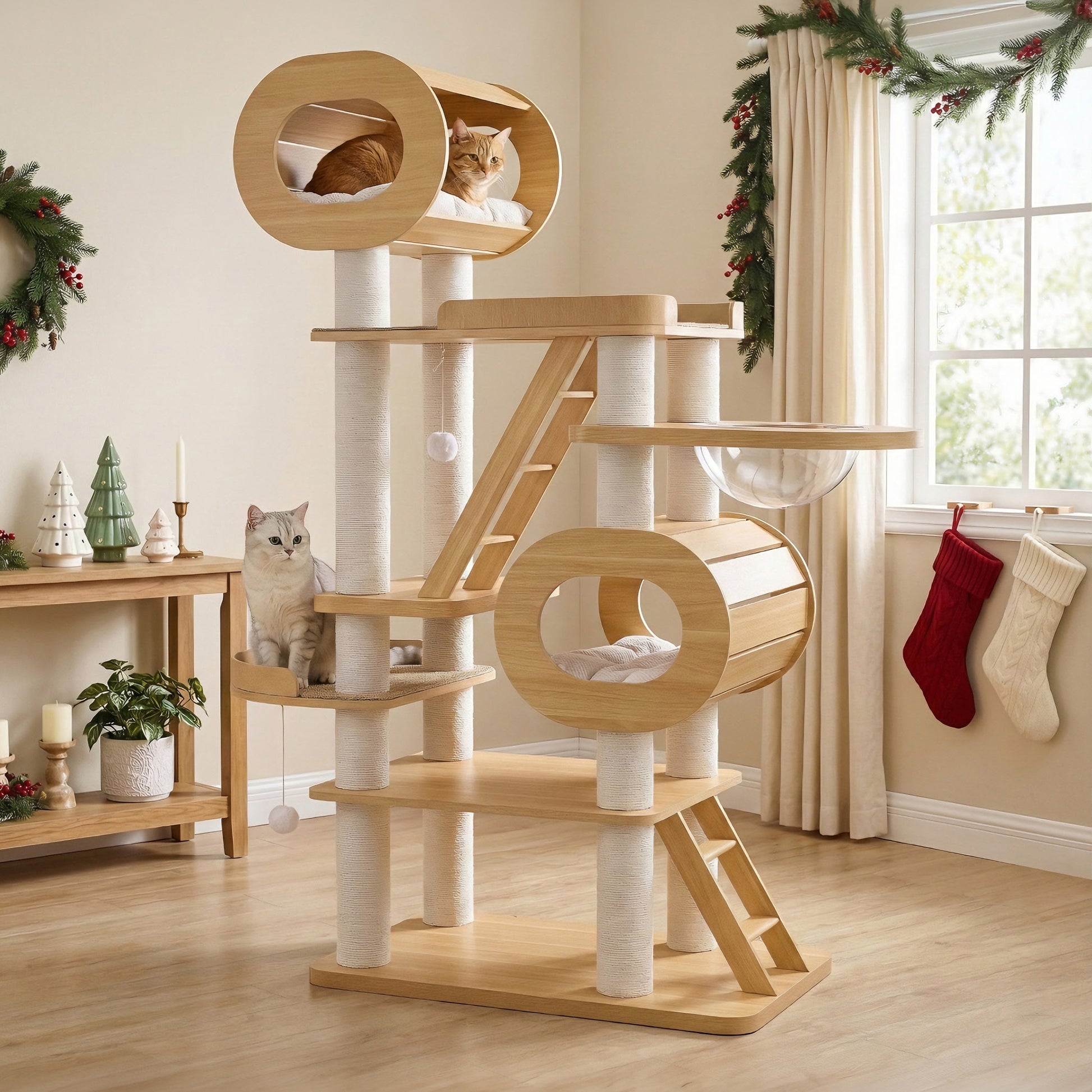 Babylon_76_Extra_Large_Multi-Cat_Tree_Tower_in_living_room