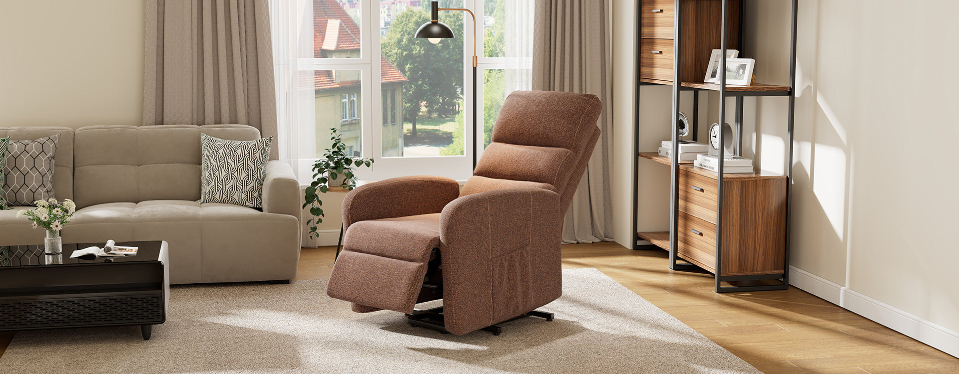 Recliner chair that discount stands you up