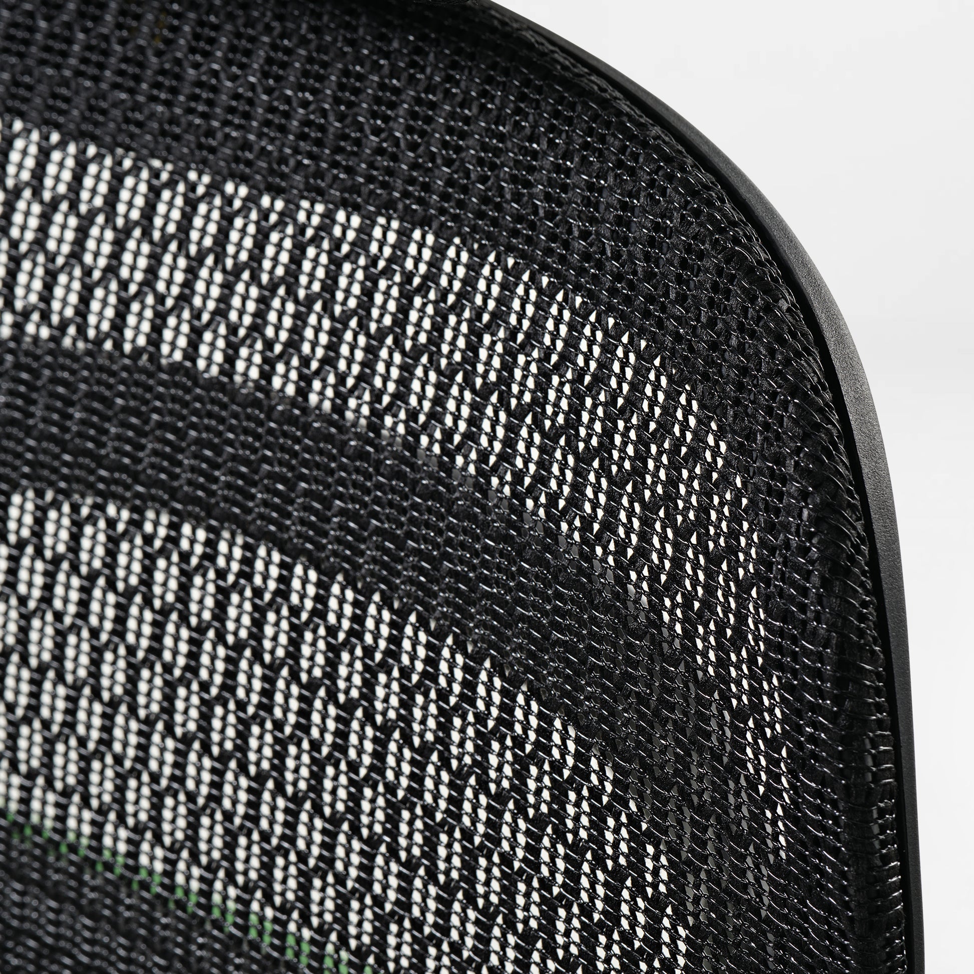 Axion Ergonomic Hybrid Chair Detail: Breathable Black Mesh Backrest, Ergonomic Design for Comfort.