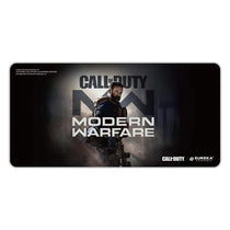 Call of Duty Modern Warfare Mousepad By Eureka Ergonomic, Black Design With Character and Title.
