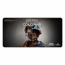 Call of Duty Black Ops Cold War Mouse Pad By Eureka Ergonomic, Featuring Character Graphic With Black and Gray Design.