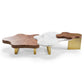 Eureka Ergonomic 63" Cloud Shape Solid Wood Coffee Table Set product showcase