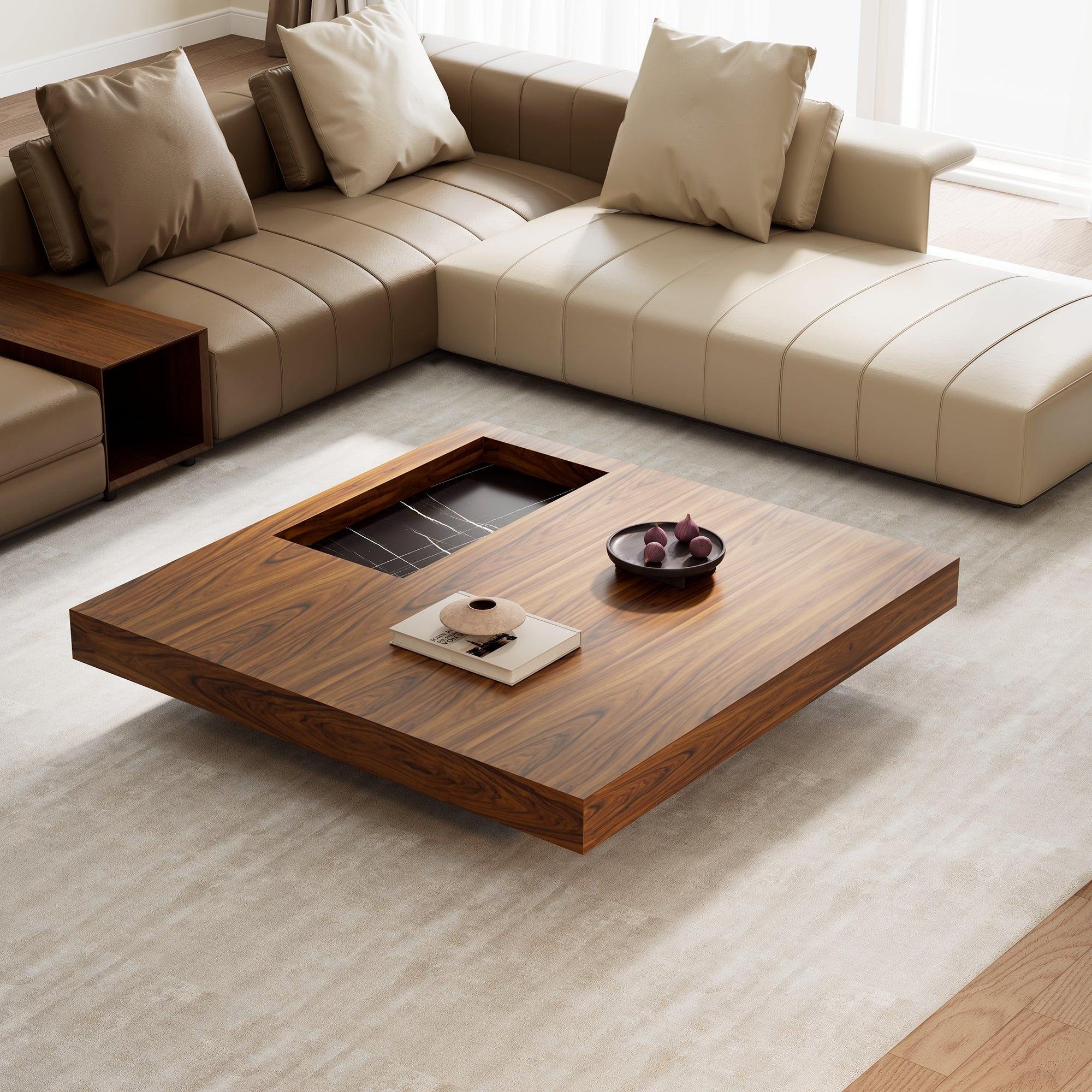 Eureka Ergonomic Square Solid wood Coffee Table With Sunken Desktop eureka-ergonomic-square-solid-wood-coffee-table-with-sunken-desktop