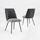 Gray Upholstered Dining Chair Seat Detail. Comfortable Seating for Modern Dining Areas 2 pcs
