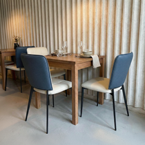 Aspen, Upholstered Dining Side Chairs Set of 2,  Indigo Blue& Off-White