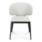 Modern Avant-garde Dining Chairs Set of 2, Off-White