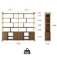 Napa Wood Bookcase Cabinet, Bottom Storage, Adjustable Book Shelves