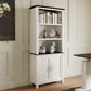 Ark ES, 71'' Display Bookshelf with Storage Cabinet, White