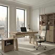 Executive Office Set：Ark EL Standing Desk, Chair & Storage