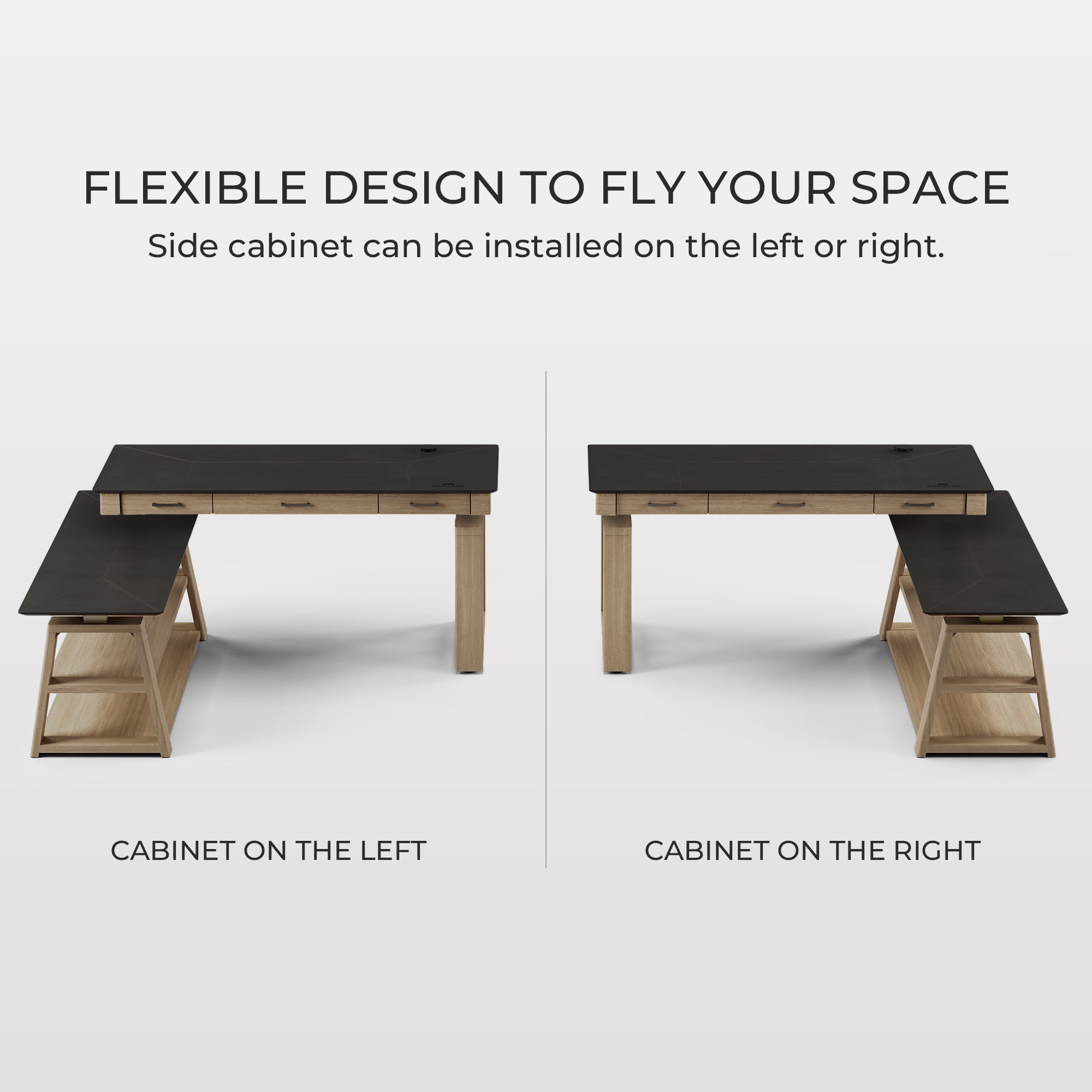 Eureka Ergonomic L Shape Excuetive Standing Desk with Storage Shelf