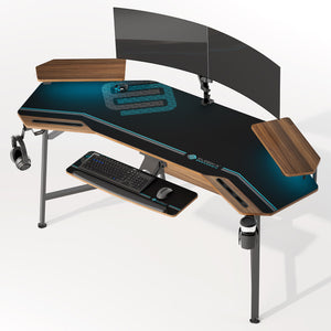 Aero, 72x23 Wing Shaped Studio Desk with Accessories Set
