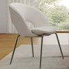 Shanean, Velvet Dining Chair  1 PC,  Off-White - Off-White