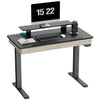 47'' /55'' Two-Drawer Electric Standing Desk, Wood Finish - Oak