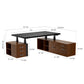 Zen Pro Series, 87"/72" Executive Standing Desk with Cabinets Set (Heated Sintered Stone Top)