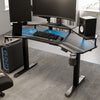 Aero Pro Wing Shaped Standing Desk (63"x23") - Black