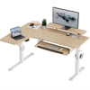 60x23 L Shaped Standing Desk with Accessories Set - Maple