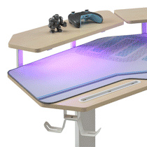 Eureka Ergonomic Aero Pro Standing Desk With Rgb Lighting, Single Color and 6-Color Modes.