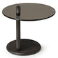 19" Round Side Table with Tempered Glass and Carbon Steel