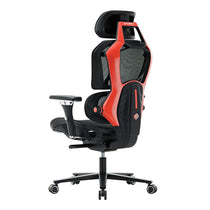 Eureka Ergonomic Typhon Hybrid Ergonomic Gaming Chair in Black and Red, Featuring Mesh Back, Perfect for Gaming and Office.
