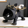 HD-12, 7''H, Bulldog Statue with Storage - Black